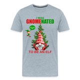 I Was Gnomenated To Be An Elf, Funny Christmas Gnome, Gnomes Christmas, Gnomes Christmas shirt, Men Christmas Shirt, Men Christmas shirt, Christmas Gift For Him, Christmas Pajamas - heather ice blue