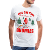 This One Goes Out To All My Gnomies, Funny Christmas Gnome, Gnomes Christmas, Gnomes Christmas shirt, Men Christmas Shirt, Men Christmas shirt, Christmas Gift For Him, Christmas Pajamas - white