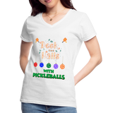 Pickleball Christmas, Deck The Halls With Pickleballs, Pickleball, Pickleball Player, Pickleball Paddle, funny pickleball - white