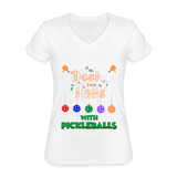 Pickleball Christmas, Deck The Halls With Pickleballs, Pickleball, Pickleball Player, Pickleball Paddle, funny pickleball - white