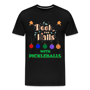 Deck The Halls With Pickleballs, Pickleball, Pickleball Player, Pickleball Christmas, Pickleball Paddle, funny pickleball - black