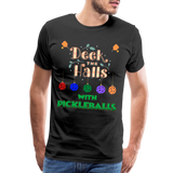 Deck The Halls With Pickleballs, Pickleball, Pickleball Player, Pickleball Christmas, Pickleball Paddle, funny pickleball - black