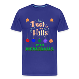 Deck The Halls With Pickleballs, Pickleball, Pickleball Player, Pickleball Christmas, Pickleball Paddle, funny pickleball - royal blue