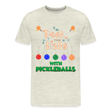 Deck The Halls With Pickleballs, Pickleball, Pickleball Player, Pickleball Christmas, Pickleball Paddle, funny pickleball - heather oatmeal