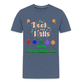 Deck The Halls With Pickleballs, Pickleball, Pickleball Player, Pickleball Christmas, Pickleball Paddle, funny pickleball - heather blue