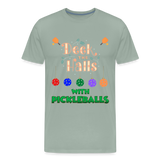 Deck The Halls With Pickleballs, Pickleball, Pickleball Player, Pickleball Christmas, Pickleball Paddle, funny pickleball - steel green