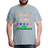 Deck The Halls With Pickleballs, Pickleball, Pickleball Player, Pickleball Christmas, Pickleball Paddle, funny pickleball - heather ice blue