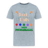 Deck The Halls With Pickleballs, Pickleball, Pickleball Player, Pickleball Christmas, Pickleball Paddle, funny pickleball - heather ice blue