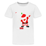 Dabbing Santa Shirt, Christmas Shirt, Merry Christmas, Believe The Dab Is Real, Holiday Shirt, Gift For Kids - white