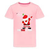 Dabbing Santa Shirt, Christmas Shirt, Merry Christmas, Believe The Dab Is Real, Holiday Shirt, Gift For Kids - pink