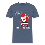 Dabbing Santa Shirt, Christmas Shirt, Merry Christmas, Believe The Dab Is Real, Holiday Shirt, Gift For Kids - heather blue