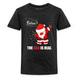 Dabbing Santa Shirt, Christmas Shirt, Merry Christmas, Believe The Dab Is Real, Holiday Shirt, Gift For Kids - charcoal grey