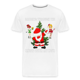 Dabbing Through The Snow With My Ho's, Dabbing Shirt, Dab Shirt, Santa Shirt, Holiday Shirt, Christmas Shirt, Snow Shirt, Funny Christmas Shirt - white