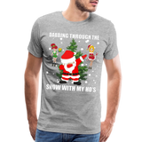 Dabbing Through The Snow With My Ho's, Dabbing Shirt, Dab Shirt, Santa Shirt, Holiday Shirt, Christmas Shirt, Snow Shirt, Funny Christmas Shirt - heather gray