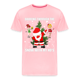 Dabbing Through The Snow With My Ho's, Dabbing Shirt, Dab Shirt, Santa Shirt, Holiday Shirt, Christmas Shirt, Snow Shirt, Funny Christmas Shirt - pink