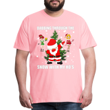 Dabbing Through The Snow With My Ho's, Dabbing Shirt, Dab Shirt, Santa Shirt, Holiday Shirt, Christmas Shirt, Snow Shirt, Funny Christmas Shirt - pink