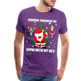 Dabbing Through The Snow With My Ho's, Dabbing Shirt, Dab Shirt, Santa Shirt, Holiday Shirt, Christmas Shirt, Snow Shirt, Funny Christmas Shirt - purple