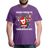 Dabbing Through The Snow With My Ho's, Dabbing Shirt, Dab Shirt, Santa Shirt, Holiday Shirt, Christmas Shirt, Snow Shirt, Funny Christmas Shirt - purple