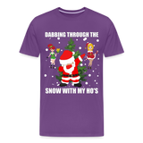 Dabbing Through The Snow With My Ho's, Dabbing Shirt, Dab Shirt, Santa Shirt, Holiday Shirt, Christmas Shirt, Snow Shirt, Funny Christmas Shirt - purple