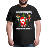 Dabbing Through The Snow With My Ho's, Dabbing Shirt, Dab Shirt, Santa Shirt, Holiday Shirt, Christmas Shirt, Snow Shirt, Funny Christmas Shirt - charcoal grey