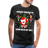 Dabbing Through The Snow With My Ho's, Dabbing Shirt, Dab Shirt, Santa Shirt, Holiday Shirt, Christmas Shirt, Snow Shirt, Funny Christmas Shirt - charcoal grey