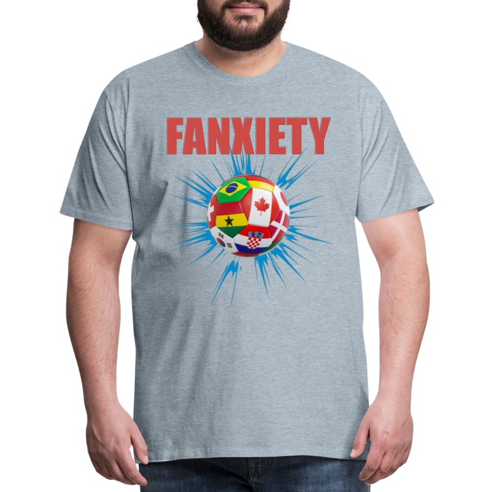 Fanxiety Shirt, World Cup 2022, Soccer Shirt, World Cup, Football Shirt, 2022 World Cup Shirt, Game Day Shirt, World Cup Trophy - heather ice blue
