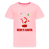 Believe Shirt, Here's Santa Shirt, Christmas Shirt, Holiday Shirt, Merry Christmas, Santa Shirt, Gift For Kids, Gift For Children - pink