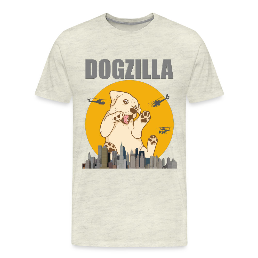 Dogzilla Shirt, Dog Lover Shirt, Funny Dog Lover Shirt, Dog Shirt, Helicopter, Big Apple City, Dog Dad Shirt, Dog Mom Shirt - heather oatmeal