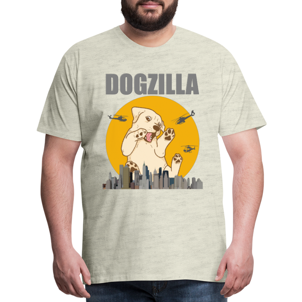 Dogzilla Shirt, Dog Lover Shirt, Funny Dog Lover Shirt, Dog Shirt, Helicopter, Big Apple City, Dog Dad Shirt, Dog Mom Shirt - heather oatmeal