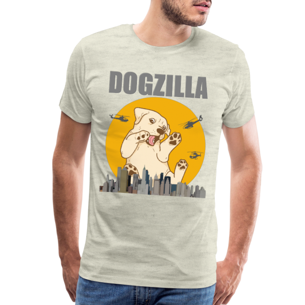 Dogzilla Shirt, Dog Lover Shirt, Funny Dog Lover Shirt, Dog Shirt, Helicopter, Big Apple City, Dog Dad Shirt, Dog Mom Shirt - heather oatmeal