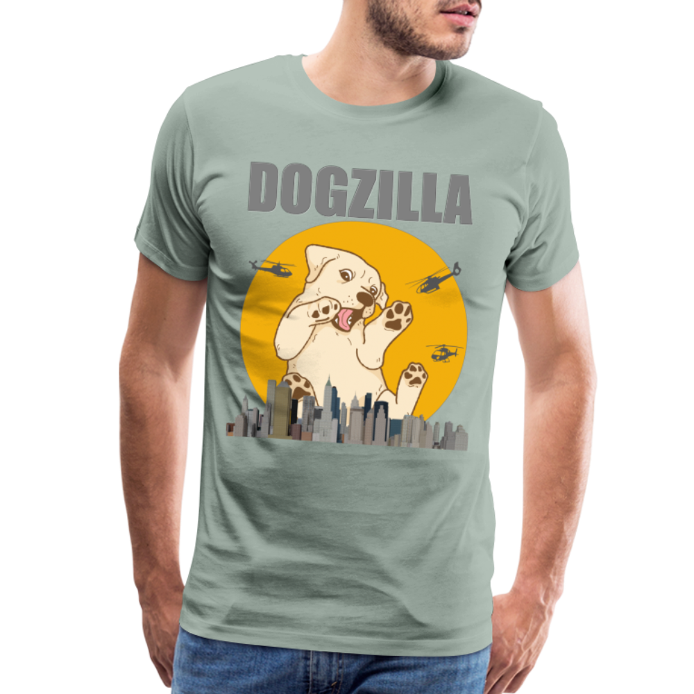 Dogzilla Shirt, Dog Lover Shirt, Funny Dog Lover Shirt, Dog Shirt, Helicopter, Big Apple City, Dog Dad Shirt, Dog Mom Shirt - steel green