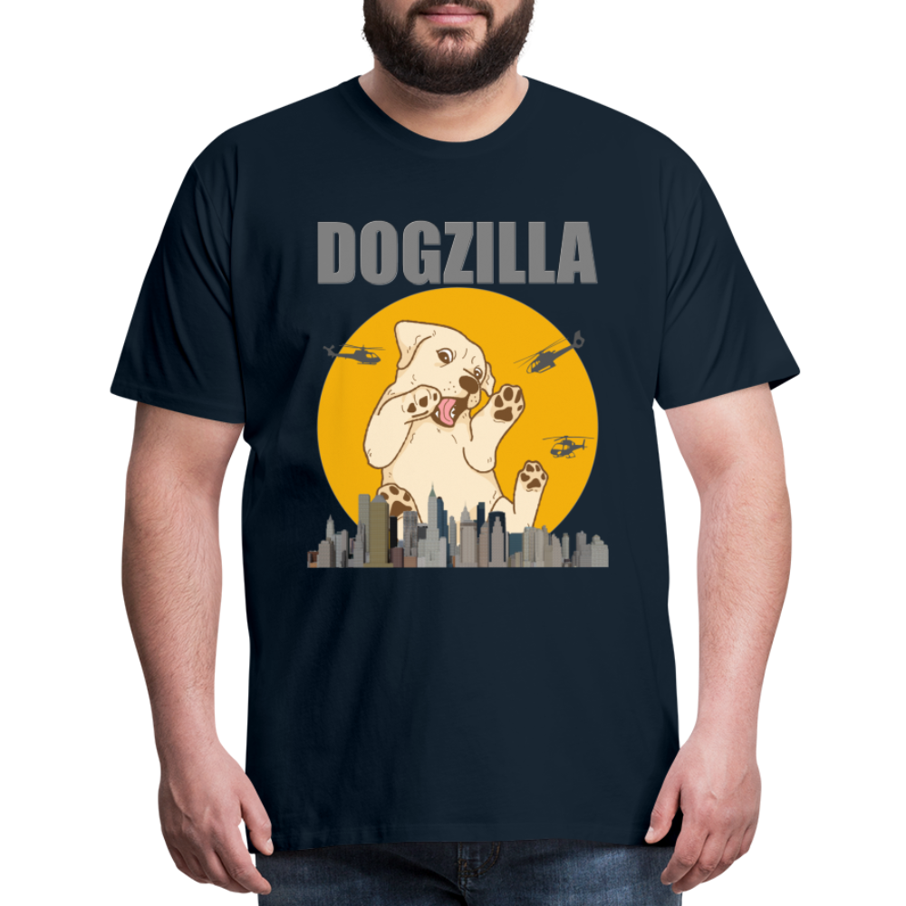 Dogzilla Shirt, Dog Lover Shirt, Funny Dog Lover Shirt, Dog Shirt, Helicopter, Big Apple City, Dog Dad Shirt, Dog Mom Shirt - deep navy