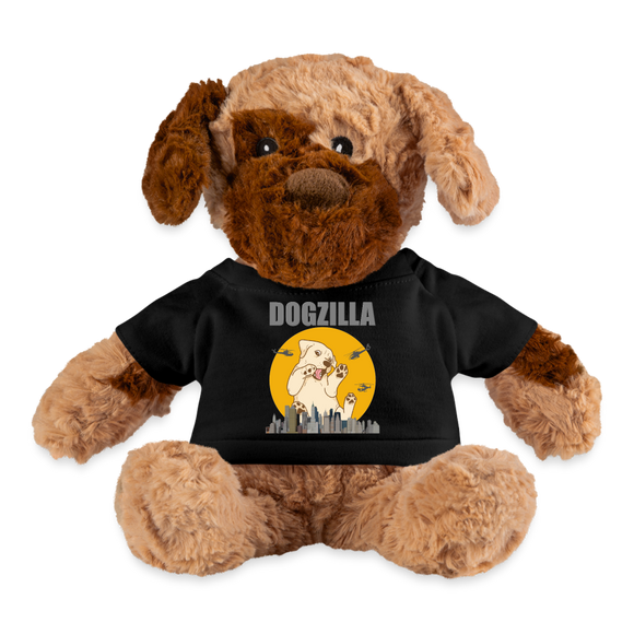 Dogzilla Plushy Dog, Dog Lover Plushy, Funny Dog Lover Plushy, Plushy Dog With Shirt, Helicopter, Big Apple City, Dog Dad Plushy, Dog Mom Plushy - black