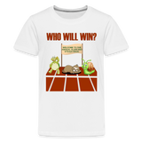 Who Will Win Shirt, Sloth Shirt, Turtle Shirt, Snail Shirt, Track and Field, Gift For Her, Gift For Him, Slow And Steady Race - white