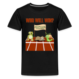 Who Will Win Shirt, Sloth Shirt, Turtle Shirt, Snail Shirt, Track and Field, Gift For Her, Gift For Him, Slow And Steady Race - black