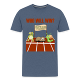 Who Will Win Shirt, Sloth Shirt, Turtle Shirt, Snail Shirt, Track and Field, Gift For Her, Gift For Him, Slow And Steady Race - heather blue