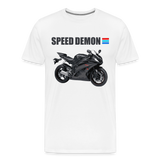 Motorcycle Shirt, Biker Shirt, Motorcycle Gift, Speed Demon Shirt, Motorcycle Tshirt, Motorcycle T Shirt, Racing Shirt, Sports Bike Shirt, - white