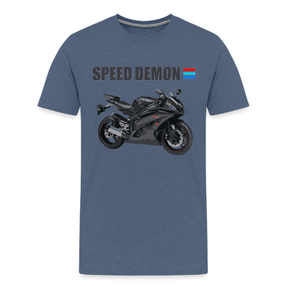 Motorcycle Shirt, Biker Shirt, Motorcycle Gift, Speed Demon Shirt, Motorcycle Tshirt, Motorcycle T Shirt, Racing Shirt, Sports Bike Shirt, - heather blue