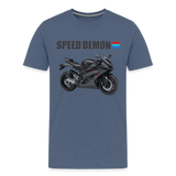 Motorcycle Shirt, Biker Shirt, Motorcycle Gift, Speed Demon Shirt, Motorcycle Tshirt, Motorcycle T Shirt, Racing Shirt, Sports Bike Shirt, - heather blue