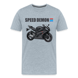 Motorcycle Shirt, Biker Shirt, Motorcycle Gift, Speed Demon Shirt, Motorcycle Tshirt, Motorcycle T Shirt, Racing Shirt, Sports Bike Shirt, - heather ice blue