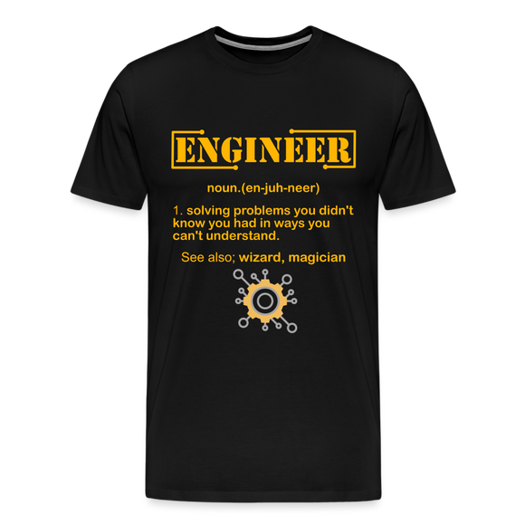 Engineer Definition Shirt, Dictionary Shirt, Funny Cool Shirt, Student Engineering Shirt, Engineer Lover Shirt, Mechanic Gift Idea T-Shirt - black