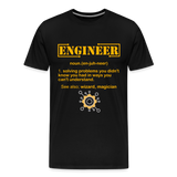 Engineer Definition Shirt, Dictionary Shirt, Funny Cool Shirt, Student Engineering Shirt, Engineer Lover Shirt, Mechanic Gift Idea T-Shirt - black