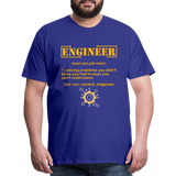 Engineer Definition Shirt, Dictionary Shirt, Funny Cool Shirt, Student Engineering Shirt, Engineer Lover Shirt, Mechanic Gift Idea T-Shirt - royal blue