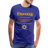 Engineer Definition Shirt, Dictionary Shirt, Funny Cool Shirt, Student Engineering Shirt, Engineer Lover Shirt, Mechanic Gift Idea T-Shirt - royal blue