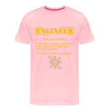 Engineer Definition Shirt, Dictionary Shirt, Funny Cool Shirt, Student Engineering Shirt, Engineer Lover Shirt, Mechanic Gift Idea T-Shirt - pink