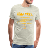 Engineer Definition Shirt, Dictionary Shirt, Funny Cool Shirt, Student Engineering Shirt, Engineer Lover Shirt, Mechanic Gift Idea T-Shirt - heather oatmeal