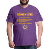 Engineer Definition Shirt, Dictionary Shirt, Funny Cool Shirt, Student Engineering Shirt, Engineer Lover Shirt, Mechanic Gift Idea T-Shirt - purple