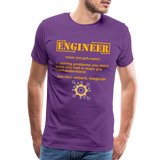 Engineer Definition Shirt, Dictionary Shirt, Funny Cool Shirt, Student Engineering Shirt, Engineer Lover Shirt, Mechanic Gift Idea T-Shirt - purple