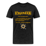 Engineer Definition Shirt, Dictionary Shirt, Funny Cool Shirt, Student Engineering Shirt, Engineer Lover Shirt, Mechanic Gift Idea T-Shirt - charcoal grey