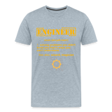 Engineer Definition Shirt, Dictionary Shirt, Funny Cool Shirt, Student Engineering Shirt, Engineer Lover Shirt, Mechanic Gift Idea T-Shirt - heather ice blue